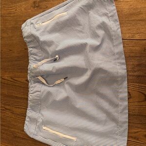 Magellan Outdoors Blue Striped Mini Skirt